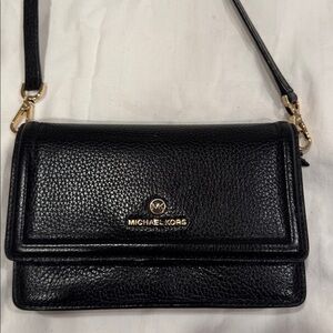 Michael Kors Jet Set Small Pebbled Leather Convertible Crossbody Bag